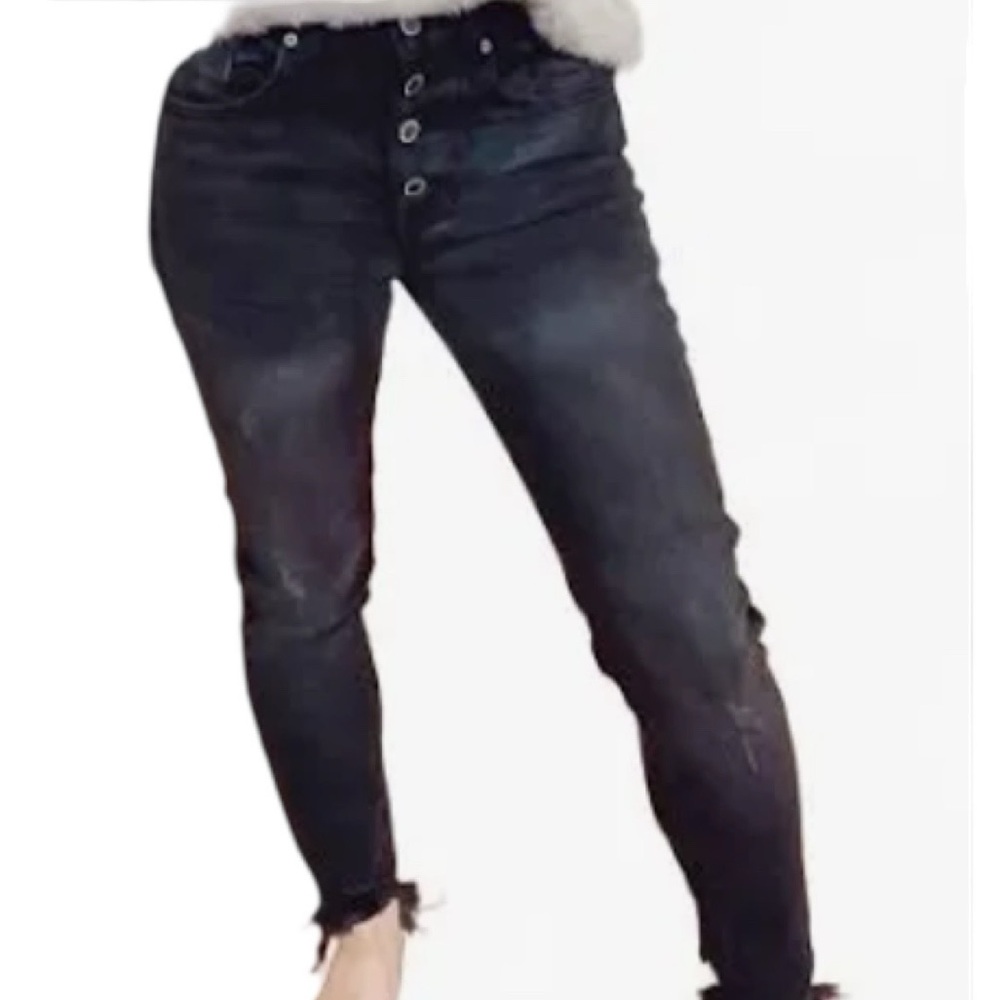 EUC‎ !it Jeans Button Front Black Jeans